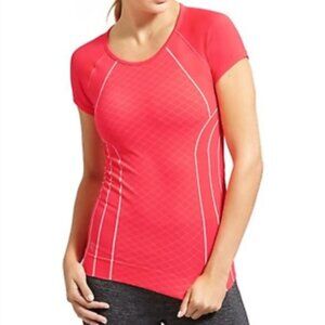 ATHLETA Finish Fast Line Tee Red It Neon S
